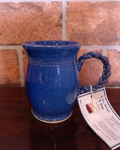 Blue and Beige Ceramic Mug
