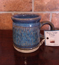 Load image into Gallery viewer, Blue and Beige Ceramic Mug
